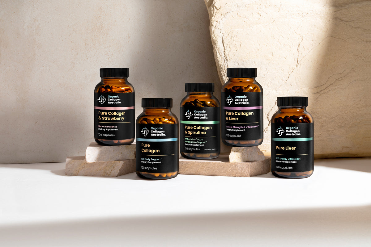 Organic Collagen Products Display